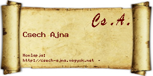 Csech Ajna névjegykártya